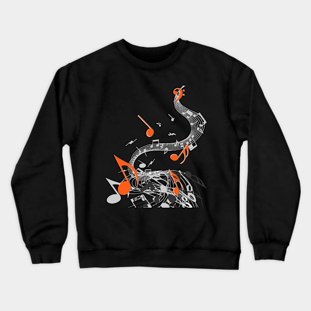 NOTAS MUSICALES Crewneck Sweatshirt by Pues X Sublimaciones/Nelson Bayardo